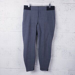 Athleta Work It City Pants Size 12 Charcoal Gray Wool Blend Stretch  Tapered